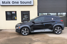 2019 Hyundai Kona with professional window tint in North Bay
